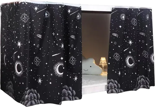 Miniatura 11 de Cortinas para litera individual y doble, cortinas de tienda de campaña para cama, tela a prueba de polvo, cortinas de privacidad para debajo