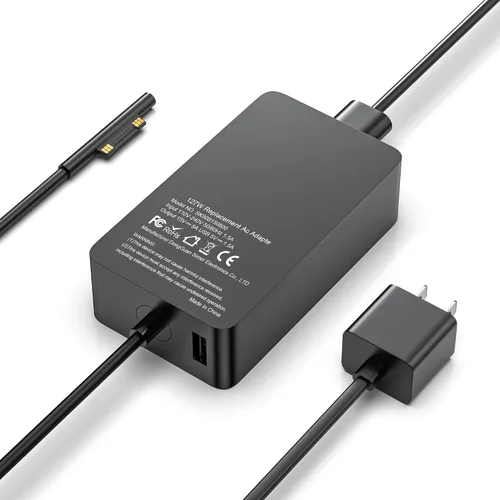Miniatura 7 de Cargador Surface Pro de 65 W compatible con Microsoft Surface Laptop 2 3, Surface Pro X 11 10 9 8 7 6 5 4 3, Surface Go 2 Go 3, Surface Book 1 2
