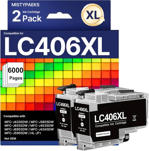 Miniatura 9 de LC406XL Ink Cartridges High Yield Compatible for Brother LC406XL LC406 XL LC406 use with MFC-J4335DW MFC-J4535DW MFC-J5855DW MFC-J6555DW MFC-J6955DW