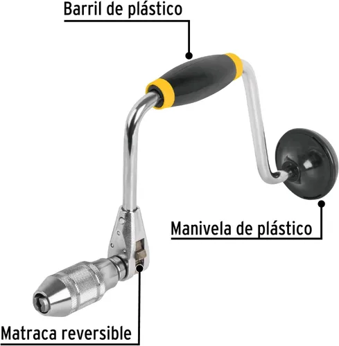 Miniatura 2 de Berbiquí 12 ', perilla de plástico, Pretul
