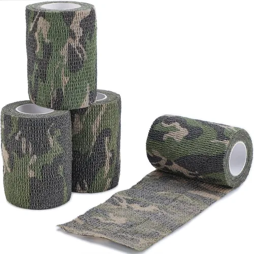 Miniatura 17 de DROK 4/10 Rollos de Cinta de Camuflaje Autoadhesiva, Vendaje de Camuflaje para Deportes al Aire Libre, Escalada, Camping, 2/3 Pulgadas x 4.5 Metros