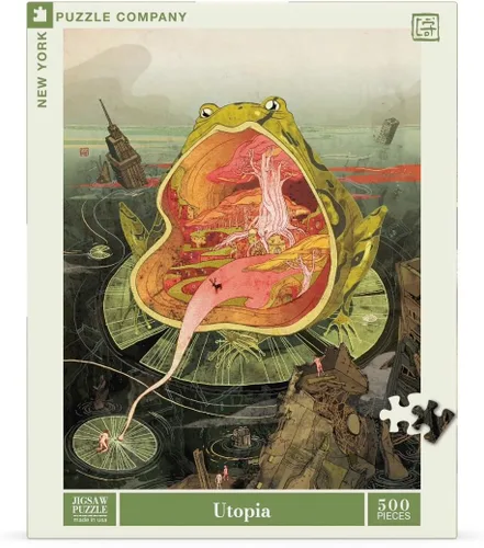 Miniatura 3 de New York Puzzle Company - Victo Ngai Utopia - Rompecabezas de 500 piezas para noches de juego familiares por Victo Ngai Utopia 500 Pieza