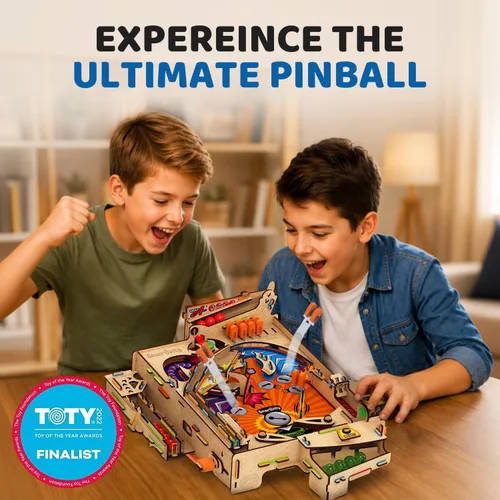 Miniatura 2 de Smartivity - Máquina de pinball DIY para niños de 8 a 14 años Juego de arcade galardonado globalmente Construye tu propia máquina de pinball