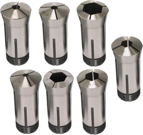 Miniatura 3 de Juego de pinzas 5C Hexagonal Agujero Collet 1/4-7/8 Pulgadas para Mecanizado Torneado 7 Pcs