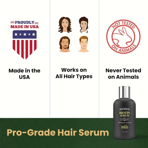 Miniatura 4 de Suero para el crecimiento del cabello, fórmula única de biotina sin parabenos para un crecimiento saludable del cabello en hombres y mujeres, todo