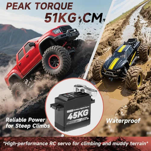 Miniatura 6 de Servomotor sin núcleo de 99.2 lbs de dirección de alto torque: Smraza 8.4V Servo Digital de acero inoxidable servo impermeable para RC escala 1/10