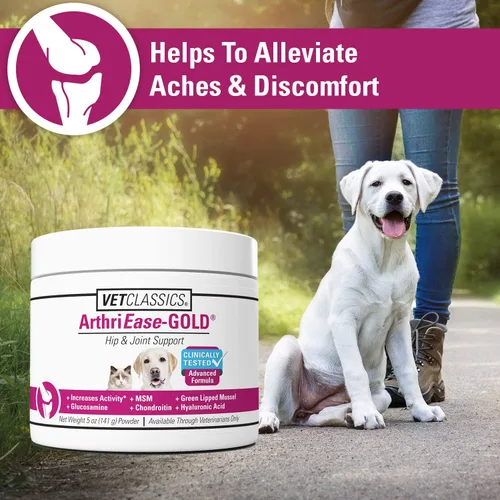 Miniatura 3 de Vet Classics ArthriEase-Gold - Soporte para cadera y articulaciones para perros, gatos, suplemento de salud de mascotas, alivia dolores, molestias