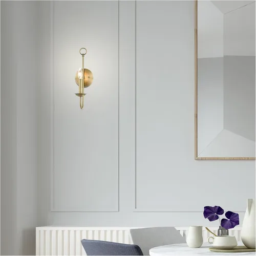 Miniatura 11 de Livex Lighting 42681-01 - Aplique de pared de latón antiguo (1 luz)
