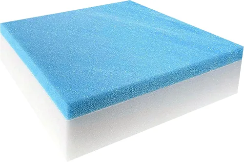 FoamTouch Cojín de banco de espuma viscoelástica de gel frío de 5 x 24 x 24 pulgadas, repuesto de firmeza media (reemplazo de asiento, sábana de