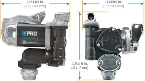 Miniatura 4 de GPRO - Bomba de transferencia de combustible Serie V25, sólo bomba, 25 GPM, 12 voltios (170000-01)