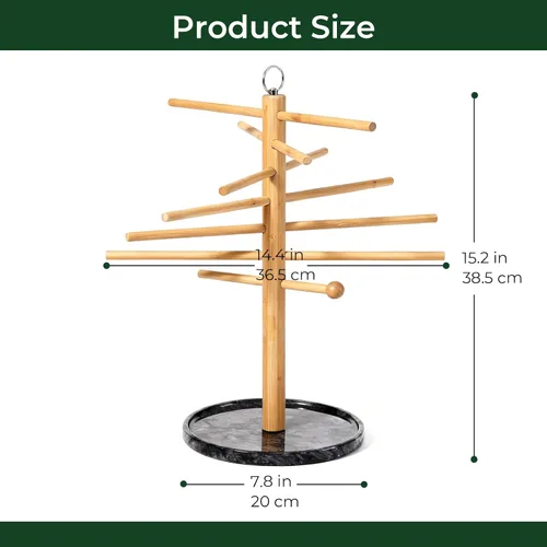 Miniatura 3 de Rejilla de secado de pasta plegable con varita de transferencia y 7 barras, fácil de transferir para secar pasta y cocinar, diseño de suspensión