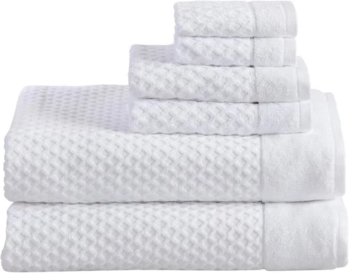 Miniatura 51 de Great Bay Home - Toallas de mano 100% algodón blanco, 6 toallas de baño suaves para manos, altamente absorbentes y de secado rápido, colección