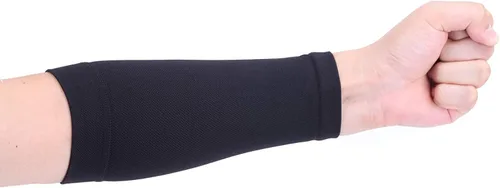 HiTreasure 1 funda de compresión para tatuaje de antebrazo completo para hombres y mujeres (M, negro), Negro -