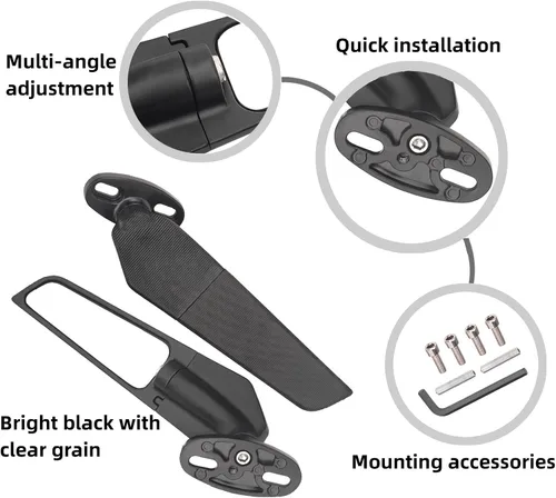Miniatura 2 de Espejos retrovisores modificados para motocicleta, espejos laterales giratorios ajustables para Honda CBR125R CBR250R CBR300R CBR500R CBR600F4