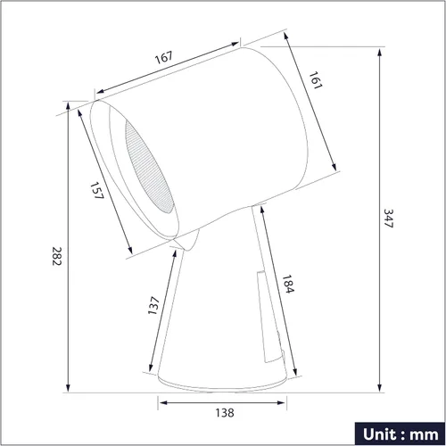 Miniatura 2 de CIARRA Campana Extractora Portátil, Campana Extractora de Escritorio con Ventilador de Escape de 2 Velocidades, Filtro de Aluminio Desmontable, Taza
