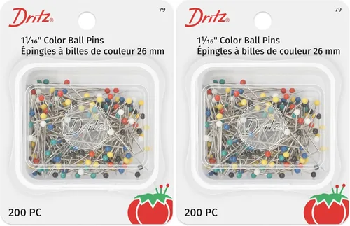 Miniatura 6 de Dritz 111 pines de bola de color, largos, 1-1/2 pulgadas (250 unidades), color blanco