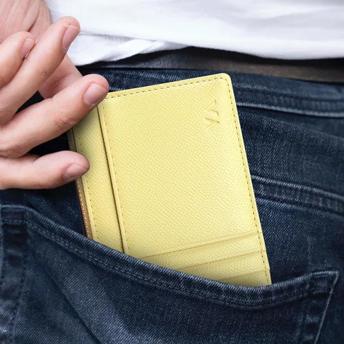 Miniatura 82 de Tarjetero delgado con bloqueo RFID, billetera de bolsillo pequeño, con cremallera Keychian para monedero, monedero y tarjetero para mujeres y hombres
