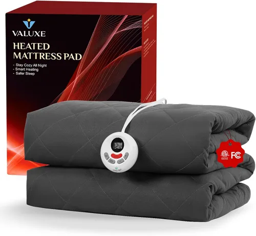Miniatura 7 de Protector de Colchón Calefactable Tamaño Individual Acolchado Calentador de Cama Eléctrico de Lujo Comodidad Calor Protector de Colchón Controlador
