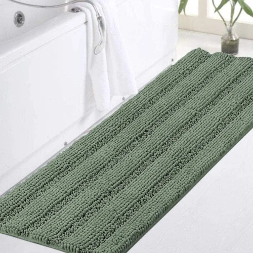 Miniatura 170 de Turquoize Alfombras de Baño de Chenilla Peludas Alfombra de Baño Antideslizante Gruesas Alfombras Peludas para Baño Chenilla Juego de Alfombra