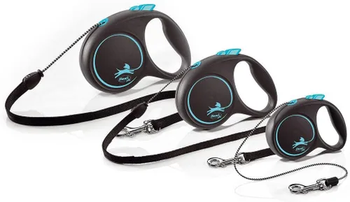 Miniatura 3 de Flexi Black Design Cord - Correa retráctil para perros de hasta 26.5 lbs/26 libras