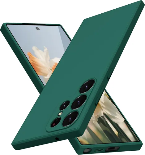 Funda para Samsung Galaxy S23 Ultra 5G, silicona líquida, protección de cuerpo completo, suave, a prueba de golpes, antiarañazos, para Samsung Verde