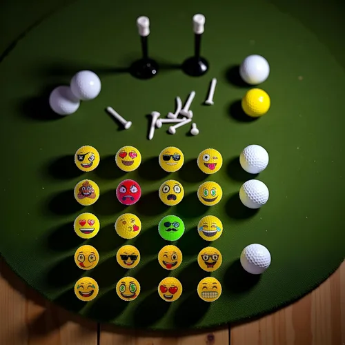 Miniatura 8 de Lightahead USGolfer - Juego de 12 pelotas de golf de práctica de putting divertidas con emoticonos únicos, seleccionados al azar de las imágenes