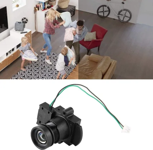 Miniatura 2 de Sonew Lente de cámara 1080P 0.236 in F1.5 Lente de enfoque fijo focal fija de plástico negro con filtro de corte IR para cámara de seguridad CCTV