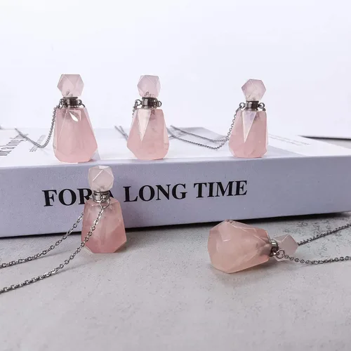 Miniatura 58 de Perfume Bottle Necklace Heart Shape, Amethyst Necklace Healing Crystal for Women, Essential Oil Diffuser Bottle Necklace Jewelry for Liquid