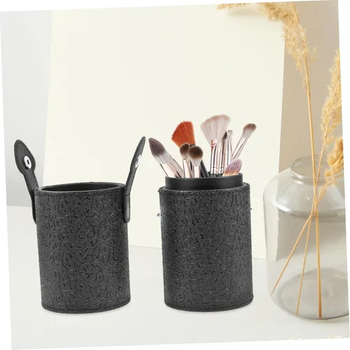 Miniatura 9 de Makeup Brush Canister Elegant Black Cosmetic Tool Storage Case for Professionals and Travel Space-saving Design Portable and Lightweight Anti-slip