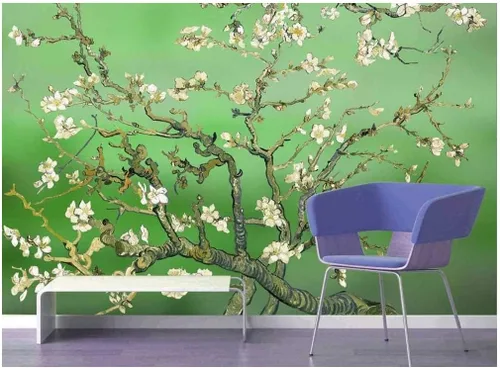 Miniatura 18 de Wall26 - Papel tapiz en color cobre con estampado de "Almendro en flor" de Vincent Van Gogh