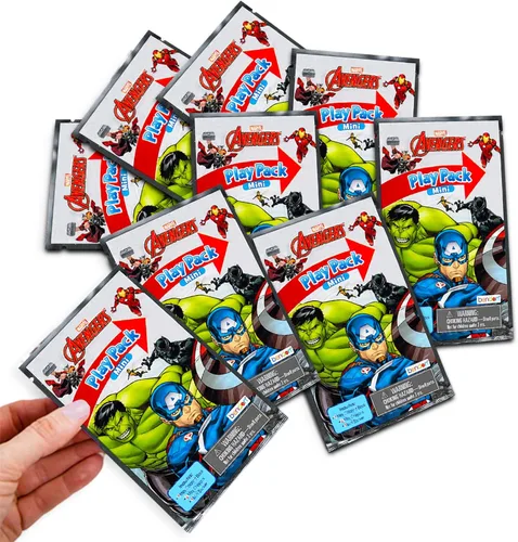 Miniatura 3 de Marvel Avengers Mini Party Favors Set – Paquete con 24 mini paquetes Grab n Go Play con páginas para colorear, calcomanías, más Suministros