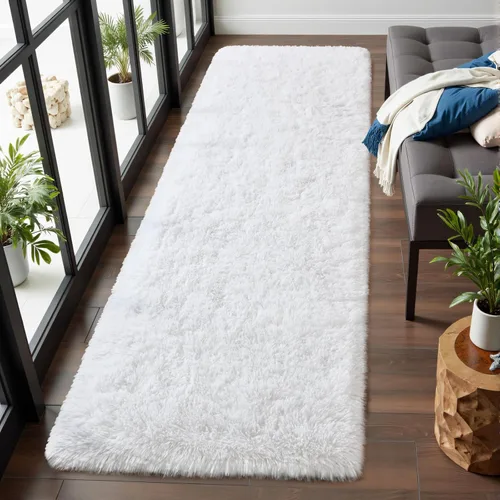 Miniatura 15 de Macgace - Alfombras pequeñas para dormitorio, 2 x 3, beige, antideslizante, alfombra de área, súper suave, de felpa esponjosa, alfombra moderna