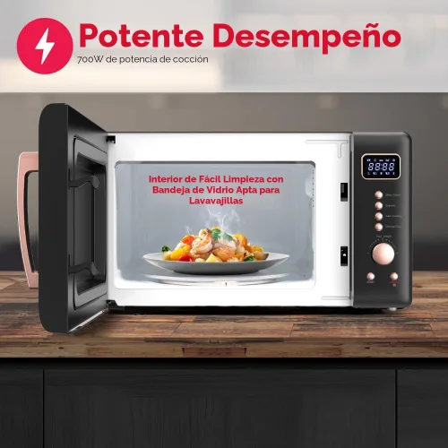 Miniatura 5 de FRIGIDAIRE EMW788RETRO - Microondas retro de 0.7 pies cúbicos, oro rosa