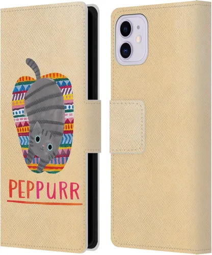 Miniatura 9 de Head Case Designs Officially Licensed Planet Cat Avocato Puns Leather Wallet Case Compatible with Apple iPhone 11