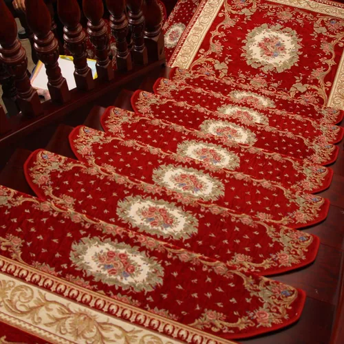 KEYAMA Alfombra de acrílico para interiores, diseño floral, antideslizante, cinta libre - 9 pulgadas de ancho x 30 pulgadas de largo, rojo 059