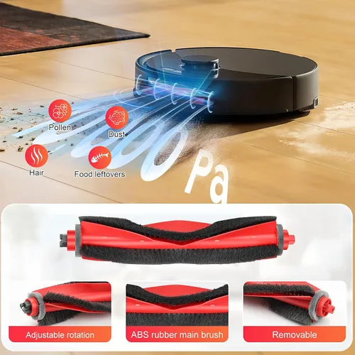 Miniatura 4 de Kit de repuesto de 26 piezas para aspiradora robot Q10 S5+, 2 cepillos principales, 4 filtros HEPA, 6 almohadillas para trapeador, 6 cepillos