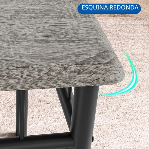 Miniatura 3 de IDEALHOUSE Juego de mesa de comedor para 2, juegos de mesa cuadrada con 2 sillas tapizadas, mesa de cocina pequeña y sillas para 2, juego de mesa