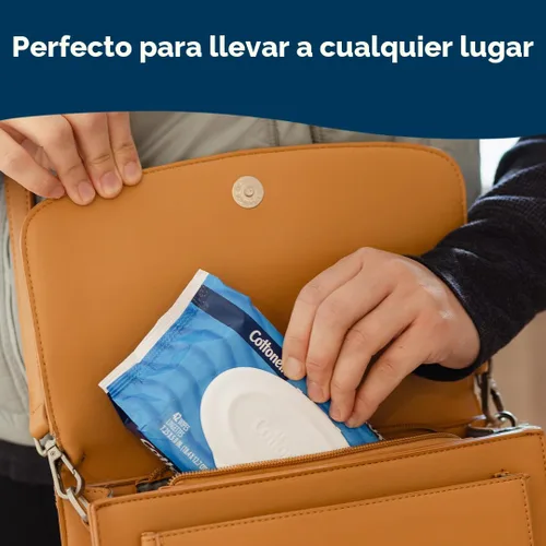 Miniatura 5 de Cottonelle XL Toallitas húmedas desechables, Toallitas para adultos grandes, 2 paquetes de tapa abatible, 45 toallitas por paquete