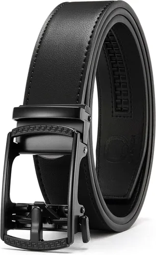 Miniatura 14 de CHAOREN Cinturón para hombre de cuero con trinquete - Ajuste personalizable, estilo sin esfuerzo (35 mm)