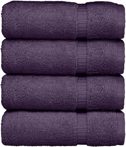 Miniatura 74 de Colección de calidad de hotel y spa, altamente absorbente y de secado rápido, 100% algodón turco, 750+ GSM, toallas ecológicas, toallas con borde