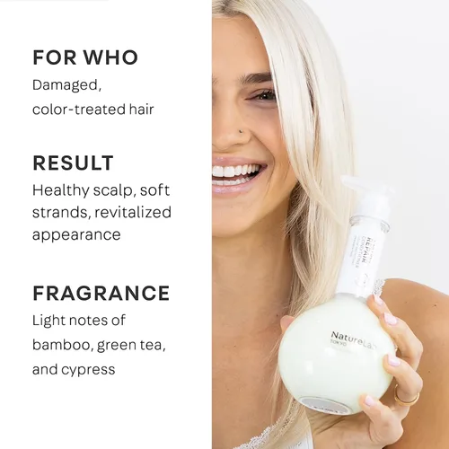 Miniatura 3 de NatureLab.TOKYO Acondicionador reparador perfecto, acondicionador ligero para cabello dañado y teñido - Penetra las raíces y revitaliza y restaura
