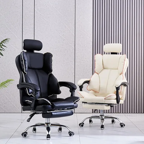 Miniatura 7 de Silla de oficina, silla de escritorio, silla de computadora, silla de computadora rosa, silla de oficina ergonómica, silla de oficina de cuero, Negro