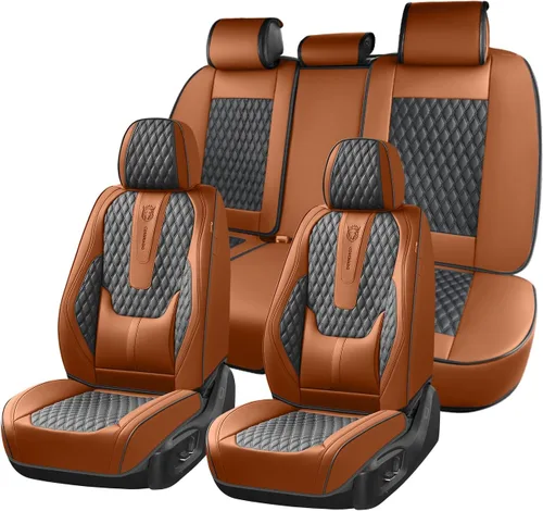 Miniatura 16 de Coverado Juego completo de fundas de asiento de automóvil, fundas de asiento de piel de napa para automóvil, protector de asiento de automóvil