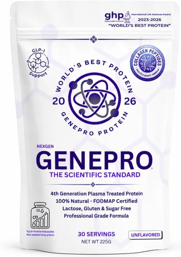GENEPRO GEN. 3 Musclegen Research - Proteína en polvo sin sabor con péptidos de colágeno, sin lactosa, sin gluten, batido suplemento de proteína