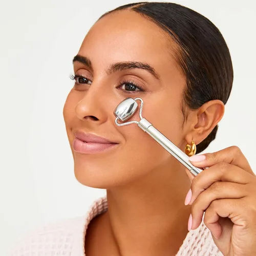 Miniatura 2 de Wonderskin Rodillo facial líquido para gimnasio, masajeador facial de acero inoxidable para ojos hinchados y ojeras, herramienta para esculpir