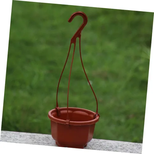 Miniatura 5 de DOITOOL Maceta de plástico octogonal colgante, maceta colgante para jardín, contenedor de flores de plástico, suministros de jardín, maceta