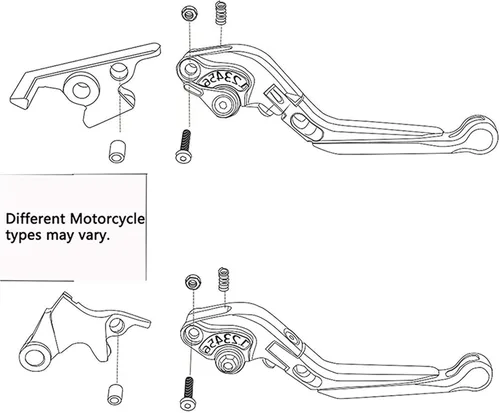 Miniatura 4 de Para Kawasaki H2 H2R 2015-2016 Accesorios de motocicleta CNC ajustable plegable freno embrague palancas manillar mano apretones logotipo motocicleta