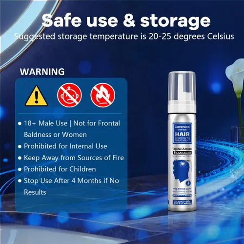 Miniatura 7 de Espuma tópica de minoxidil al 5 %, aerosol de minoxidil para hombres, impregnado con biotina, tratamiento para el crecimiento del cabello, apoya