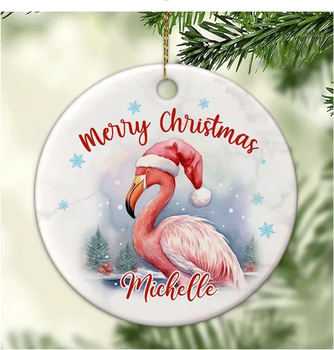 Miniatura 16 de Hyturtle Adorno de Navidad personalizado para amantes de las llamas, adorno de cerámica con nombre personalizado de llama, regalos lindos