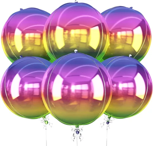 Miniatura 23 de 12 globos redondos de aluminio azul marino, globos de helio 4D de 22 pulgadas, 15 pulgadas, 10 pulgadas, globo de aluminio azul metálico